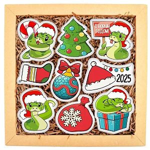 Набор печенья брендированный, 25х25 см