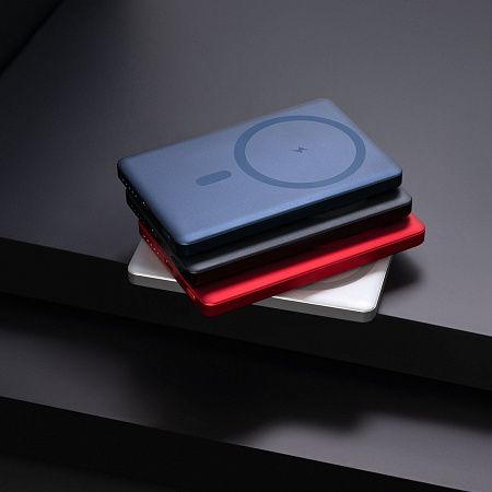 Внешний аккумулятор Atlantis PD 5000mAh с функцией беспроводной зарядки 15W, серебряный