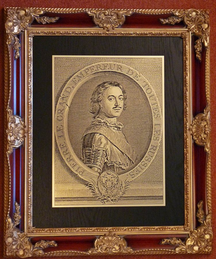 Гравюра "Петр I" (4) в вип раме