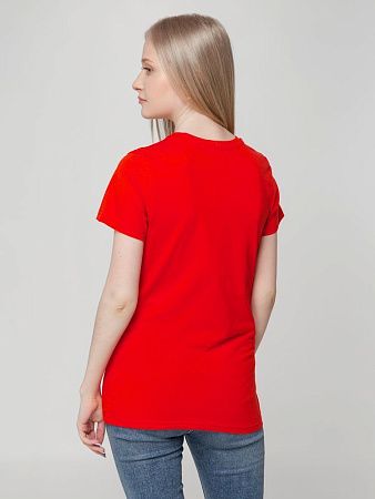 Футболка женская T-bolka Lady, красная, размер S