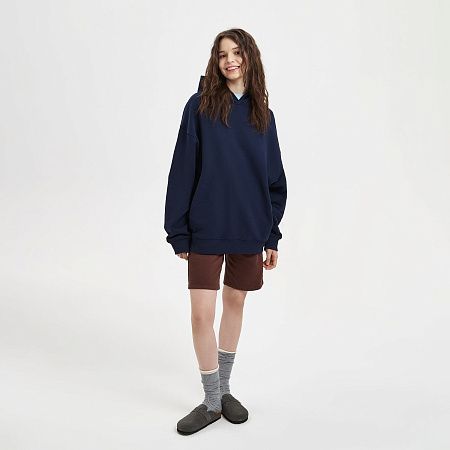 Худи оверсайз унисекс FUSION, темно-синий, размер M/L