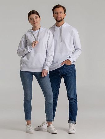 Толстовка с капюшоном Unit Kirenga, белая, размер XS