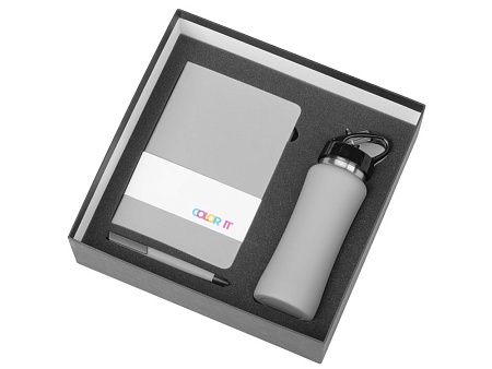 Подарочный набор c блокнотом C1, ручкой и бутылкой