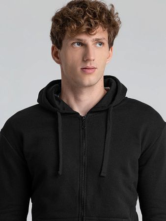 Толстовка на молнии с капюшоном Siverga Heavy 2.0, черная, размер 3XL