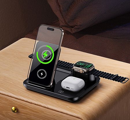 Беспроводная (15W) зарядная станция "Lift" с сенсорным подъёмным механизмом