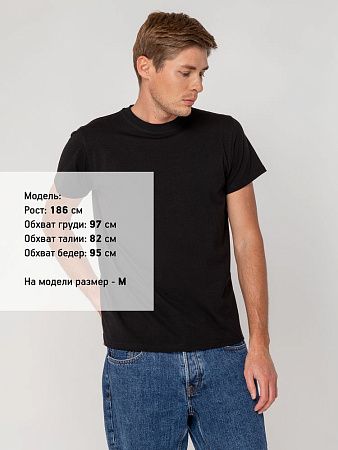 Футболка мужская T-bolka Stretch, черная, размер XL