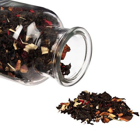 Чай «Сокочай», мини, черный с соком ананаса, с кусочками ананаса, вишней, лемонграссом, цветками и коркой граната