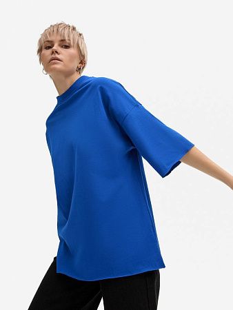 Футболка унисекс оверсайз T1, синяя, размер XL/2XL