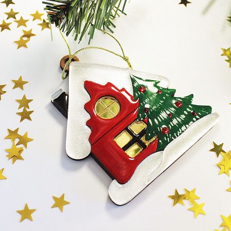Ёлочная игрушка Домик