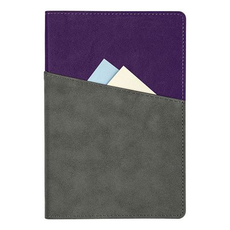 Ежедневник Flexy Smart Porta Nuba Latte A5, серый/фиолетовый, недатированный, в гибкой обложке