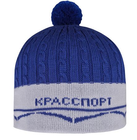 Шапка фактурная с вывязанным логотипом на заказ