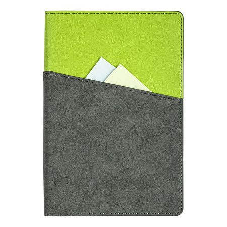 Ежедневник Flexy Smart Porta Nuba Latte A5, серый/салатовый, недатированный, в гибкой обложке