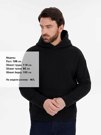 Худи оверсайз унисекс Snuggie, черное, размер XS/S