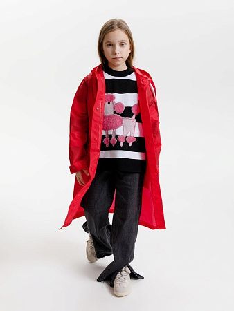 Дождевик детский RainDrop Kids, красный, размер 10 лет (130-140 см)