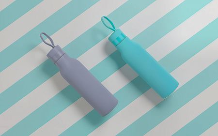 Бутылка для воды "Фитнес" 700 мл, покрытие soft touch