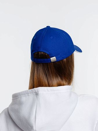 Бейсболка Spiker, ярко-синяя с белым