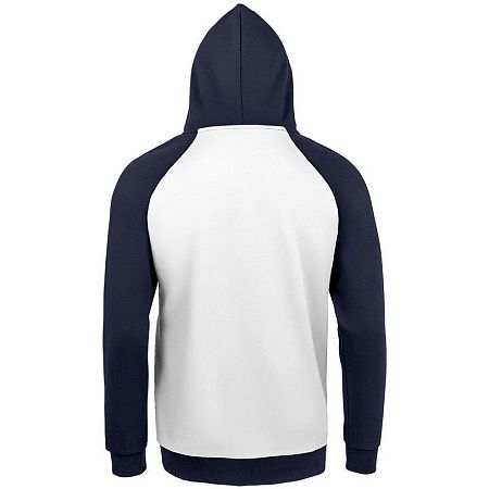 Толстовка унисекс Seattle, белая с темно-синим, размер XS