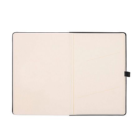 Бизнес-блокнот GLORI, A5, черный, твердая обложка, в линейку