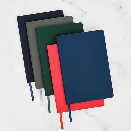 Ежедневник Latte soft touch недатированный, серый/красный