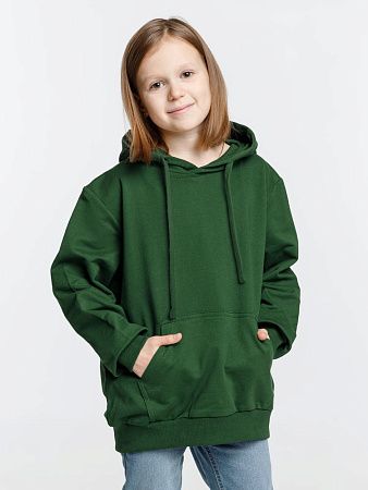 Худи детское Kirenga Kids 2.0, темно-зеленое, размер 6 лет (106-116 см)