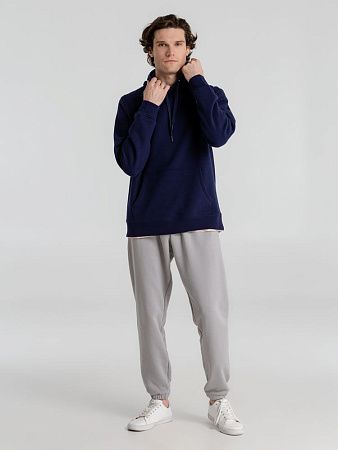 Толстовка с капюшоном унисекс King, темно-синяя, размер M