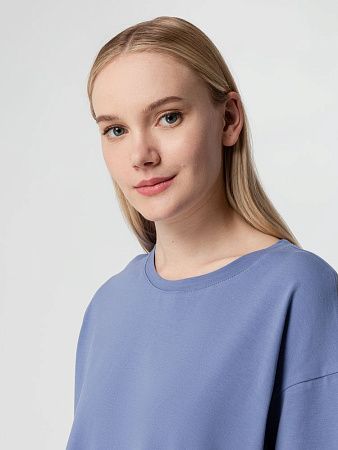 Футболка унисекс оверсайз Street Vibes, синяя (лавандовая), размер XL/2XL