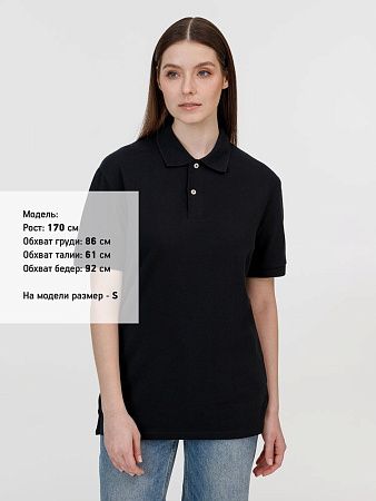 Рубашка поло унисекс Pacific, черная, размер 4XL