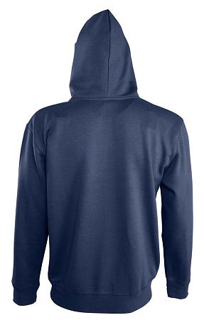 Толстовка мужская на молнии Soul Men 290 с контрастным капюшоном, темно-синяя, размер L