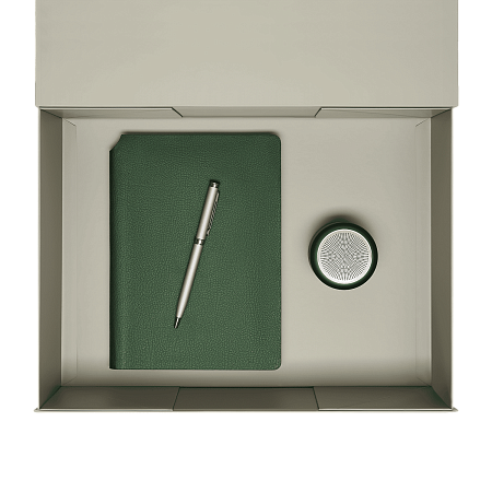 Подарочный набор Passion, Molto, зеленый (колонка, ежедневник, ручка)