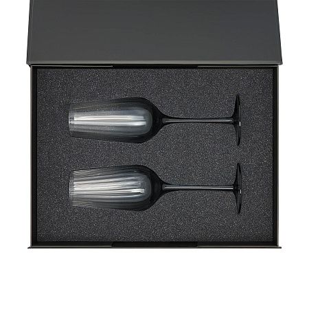 Подарочный набор 2 бокала для шампанского Mancera в черной коробке