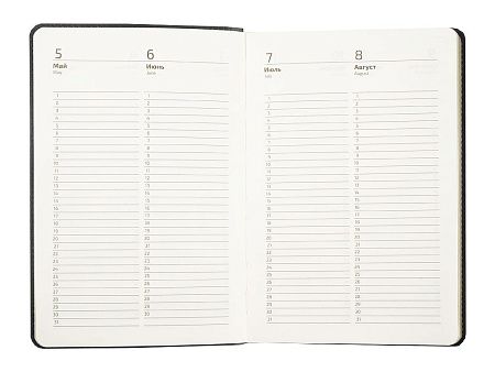 Ежедневник Flexy Latte А5, серый с серым срезом, недатированный, в гибкой обложке