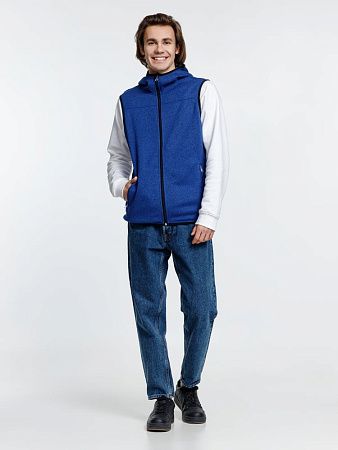 Жилет с капюшоном унисекс Gotland, синий, размер S