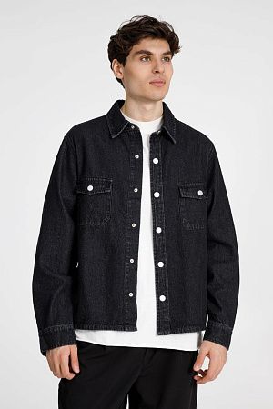 Куртка джинсовая O3, черная, размер XL/2XL