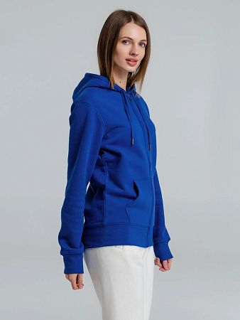 Толстовка на молнии с капюшоном унисекс King, ярко-синяя, размер XXL