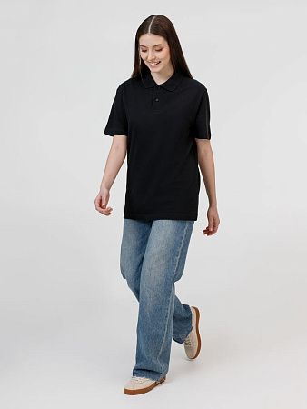 Рубашка поло унисекс Pulse, черная, размер 5XL