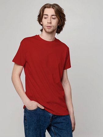 Футболка унисекс T-Bolka 160, темно-красная, размер S