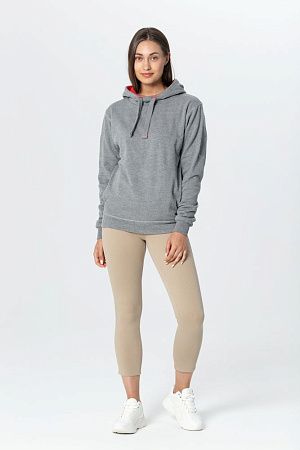 Двусторонняя толстовка Revers, серая с красным, размер XS