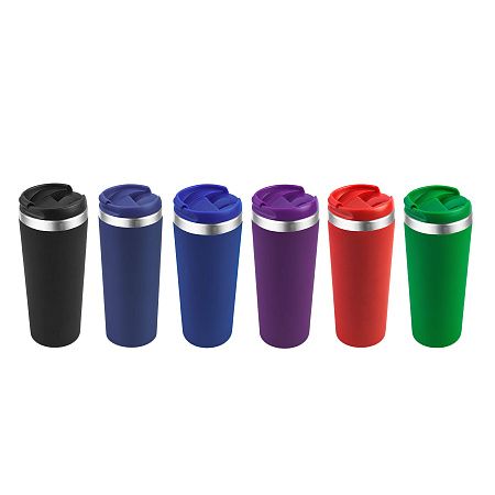 Термокружка KOMO SOFT COLOR 420мл. Темно-синяя с темно-синей крышкой 6060.14