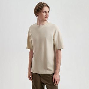 Футболка унисекс премиум AURA, бежевый под нанесение