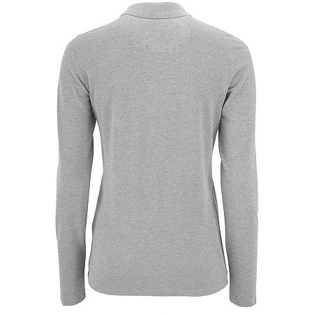 Рубашка поло женская с длинным рукавом Perfect LSL Women, серый меланж, размер M