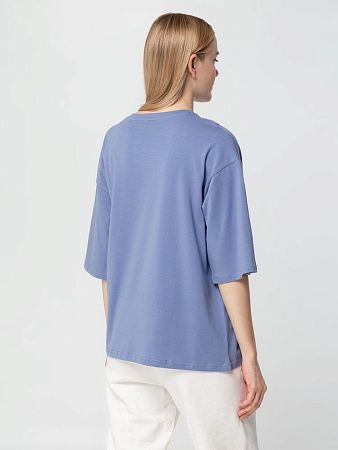 Футболка унисекс оверсайз Street Vibes, синяя (лавандовая), размер XL/2XL