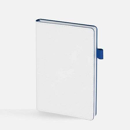 Ежедневник White Shall, недатированный, бело-синий
