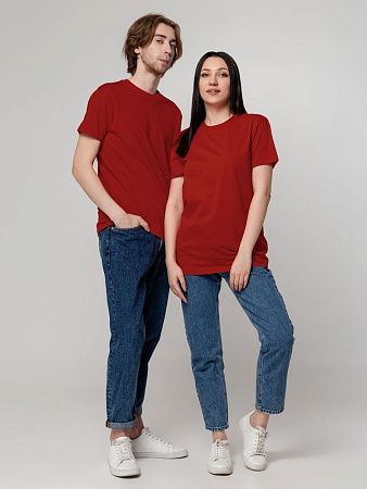 Футболка унисекс T-Bolka 160, темно-красная, размер S