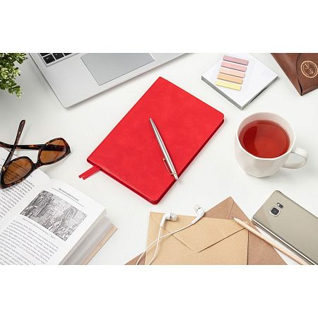 Ежедневник Flexy Ausone A5, красный, недатированный, в гибкой обложке