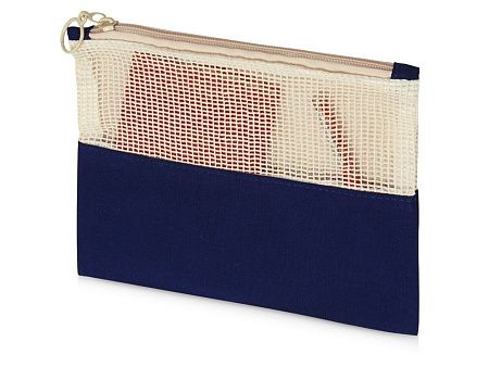 Косметичка «Mesh» хлопковая с сетчатой вставкой