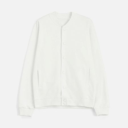 Бомбер унисекс Nuppu, молочно-белый, размер L
