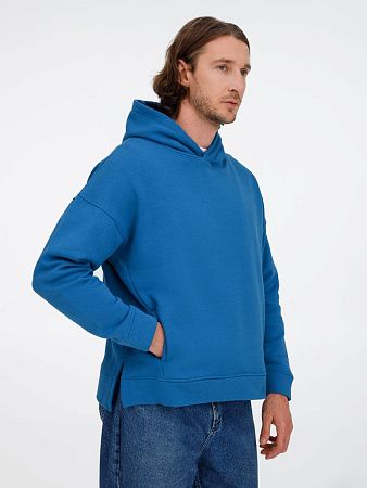 Худи оверсайз унисекс Tolla, синее (джинс), размер XL/2XL