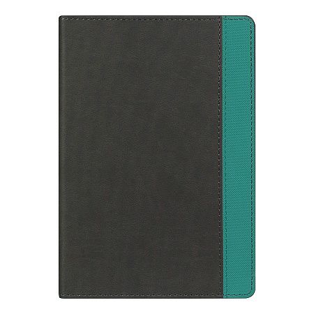 Ежедневник Flexy Viva Latte Daphne Color A5, серый/бирюзовый, недатированный, в гибкой обложке