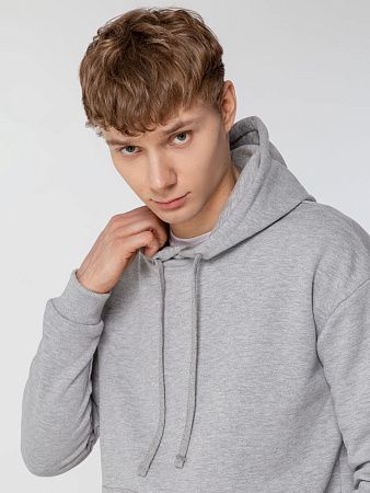Толстовка с капюшоном Unit Kirenga Heavy, серый меланж, размер XS