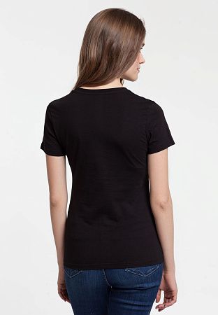 Футболка женская «Ван-Пакман», черная, размер S